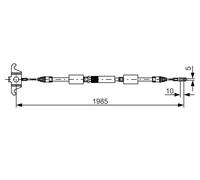 Cavo freno a mano 1 987 482 128 BOSCH per VOLVO XC90 I VAN XC90 I