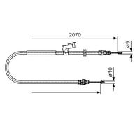 Cavo freno a mano 1 987 482 133 BOSCH per FORD S-MAX GALAXY II GALAXY MK II VAN