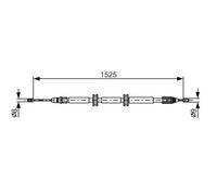 Bosch Cavo freno a mano 1 987 482 142 per Renault Kangoo / Kangoo Express posteriore destro