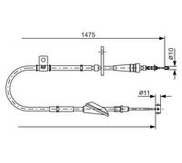 Cavo freno a mano 1 987 482 211 BOSCH per SUZUKI ALTO VI