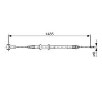 Cavo freno a mano 1 987 482 214 BOSCH per FIAT PEUGEOT CITROËN