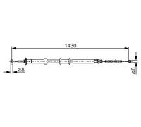 Cavo freno a mano 1 987 482 240 BOSCH per FORD FIESTA VI KA FIESTA VI Van