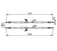 Cavo freno a mano 1 987 482 280 BOSCH per FORD KUGA I KUGA I VAN FOCUS II