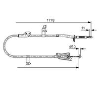 Cavo freno a mano 1 987 482 304 BOSCH per NISSAN PRIMERA Hatchback PRIMERA