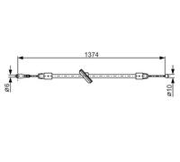 BOSCH 1 987 482 312 Cavo freno a mano
