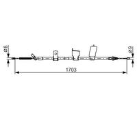 Cavo freno a mano 1 987 482 338 BOSCH per NISSAN QASHQAI / QASHQAI +2 I