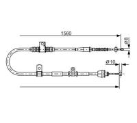 Cavo freno a mano 1 987 482 360 BOSCH per KIA CERATO I Tre volumi