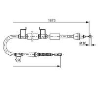 BOSCH 1 987 482 362 Cavo comando, Freno stazionamento per KIA