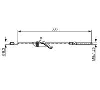 Cavo freno a mano 1 987 482 369 BOSCH per FORD FOCUS III Tre volumi FOCUS III