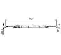 Cavo freno a mano 1 987 482 387 BOSCH per RENAULT NISSAN OPEL