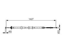 Cavo freno a mano 1 987 482 392 BOSCH per FIAT PANDA PANDA VAN