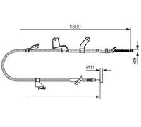 Cavo freno a mano 1 987 482 427 BOSCH per OPEL SUZUKI