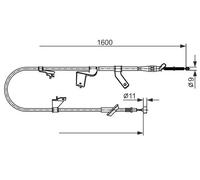 Bosch Cavo freno a mano 1 987 482 428 per Opel, Suzuki