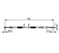 Cavo freno a mano 1 987 482 450 BOSCH per FIAT PEUGEOT CITROËN