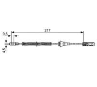 Cavo freno a mano 1 987 482 461 BOSCH per OPEL CORSA C CORSA C Furgone/hatchback