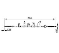 Cavo freno a mano 1 987 482 515 BOSCH per MITSUBISHI L200 / TRITON