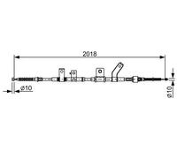 BOSCH 1 987 482 516 Cavo freno a mano