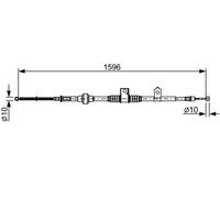 Cavo freno a mano 1 987 482 520 BOSCH per MITSUBISHI LANCER VIII