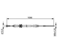 Cavo di trazione, freno di stazionamento BOSCH 1 987 482 547