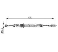 Cavo freno a mano 1 987 482 548 BOSCH per RENAULT MASTER III Furgone
