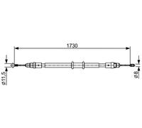 Cavo freno a mano 1 987 482 549 BOSCH per RENAULT MASTER III Furgone
