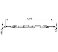 BOSCH 1 987 482 550 Cavo freno a mano