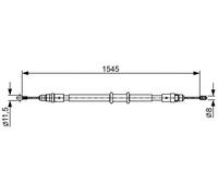 Cavo freno a mano 1 987 482 551 BOSCH per RENAULT MASTER III Furgone