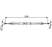 Cavo freno a mano 1 987 482 552 BOSCH per RENAULT MASTER III Furgone