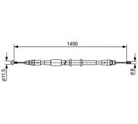 BOSCH 1 987 482 553 Cavo freno a mano