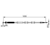 Cavo freno a mano 1 987 482 581 BOSCH per ALFA ROMEO FIAT ABARTH