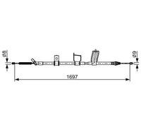 BOSCH 1 987 482 628 Cavo freno a mano