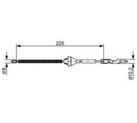 Cavo freno a mano 1 987 482 705 BOSCH per FORD FOCUS II FOCUS II Turnier