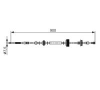 Cavo freno a mano 1 987 482 793 BOSCH per BMW X5 X6