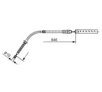BOSCH Cavo comando, Freno stazionamento per BMW MINI 1 987 482 866