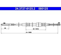 ATE 24.3727-0125.2 Cavo freno a mano
