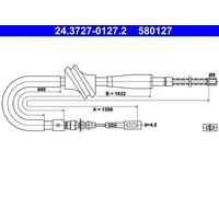 ATE 24.3727-0127.2 Cavo freno a mano