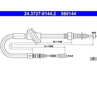 ATE 24.3727-0144.2 Cavo freno a mano