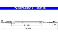 ATE 24.3727-0156.2 Cavo freno a mano