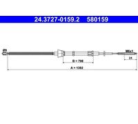 Cavo di trazione, freno di stazionamento ATE 24.3727-0159.2