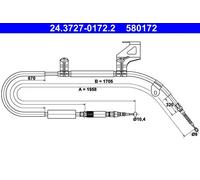 ATE Cavo comando, Freno stazionamento per VAG 24.3727-0172.2
