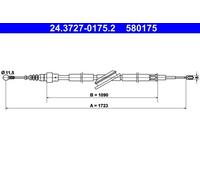ATE 24372701752 Cavo di comando del freno