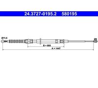 Cavo di trazione, freno di stazionamento ATE 24.3727-0195.2