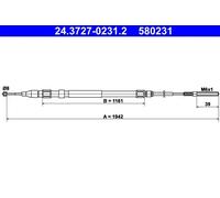 Cavo freno a mano 24.3727-0231.2 ATE per BMW X5