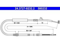 ATE 24.3727-0232.2 Cavo freno a mano