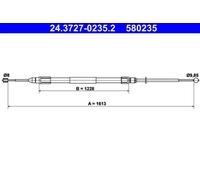 ATE Cavo freno a mano 24.3727-0235.2 – Posteriore sinistro per BMW X3 (E83)