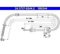 ATE Cavo freno a mano 24.3727-0244.2 destro per MINI