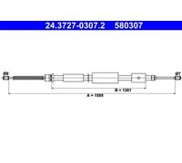 ATE 24.3727-0307.2 Cavo freno a mano
