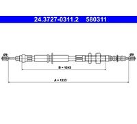 Cavo freno a mano 24.3727-0311.2 ATE per CITROËN XANTIA XANTIA Break