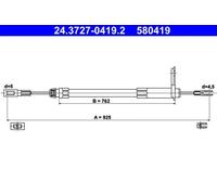 Cavo freno a mano 24.3727-0419.2 ATE per MERCEDES-BENZ CLASSE C CLASSE C T-Model