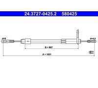 ATE 24.3727-0425.2 Cavo freno a mano